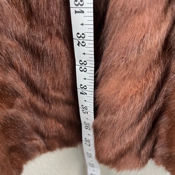 Vintage Midcentury Chocolate Brown Chinchilla Fur Coat Long - Picture 10 of 11